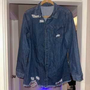 Distressed Denim Jacket